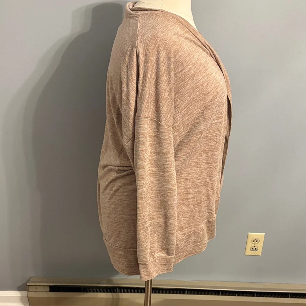 Livi Active Open-Front Drape Cardigan - Beige/Cream - Picture 4 of 5